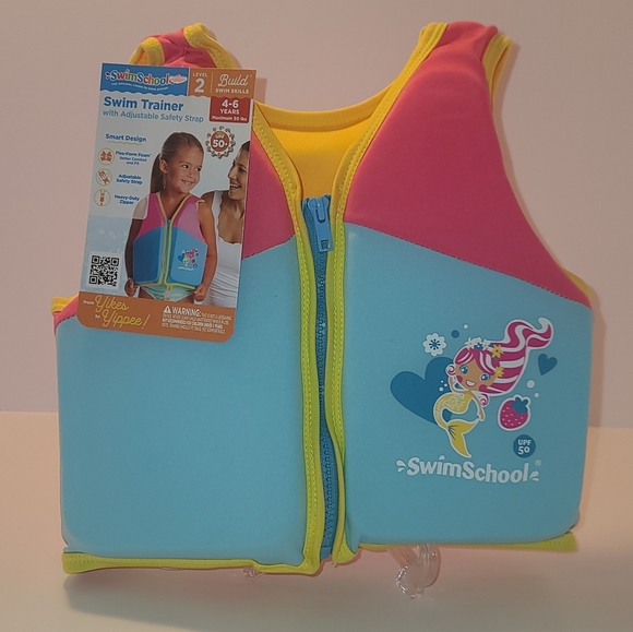 SwimSchool Swim Swimschool Swim Pool Trainer Float Vest Blue Max 5